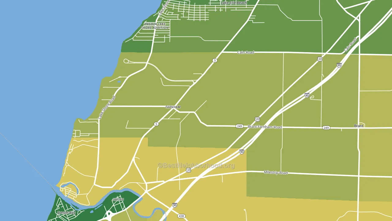 Farnham, NY block-group voter-turnout map