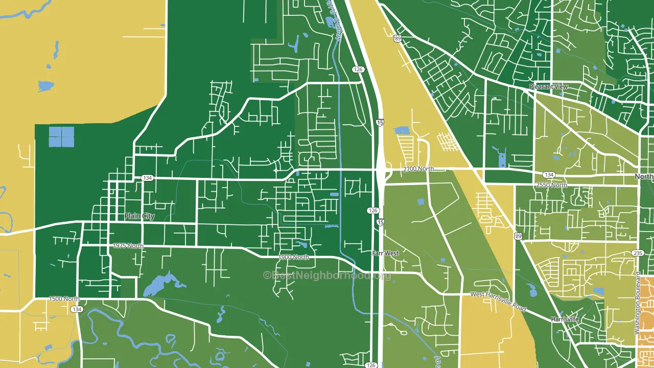 Farr West, UT block-group voter-turnout map