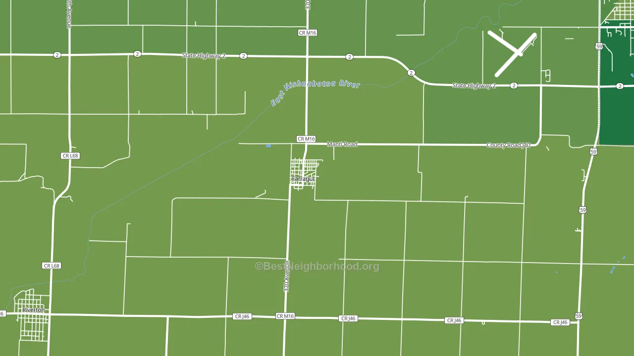 Farragut, IA block-group voter-turnout map