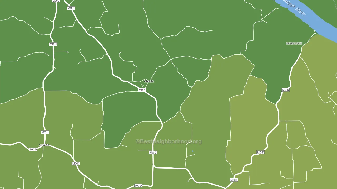 Farrar, MO block-group voter-turnout map