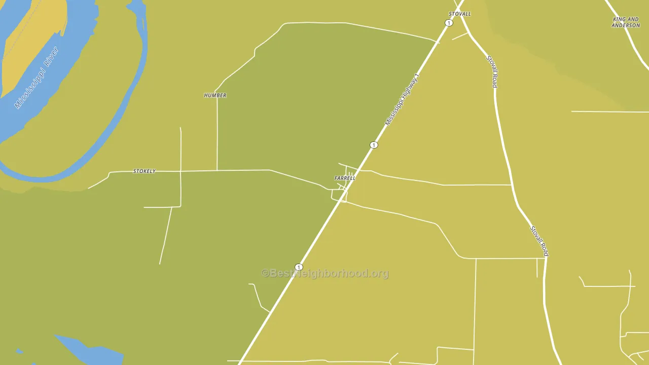 Farrell, MS block-group voter-turnout map