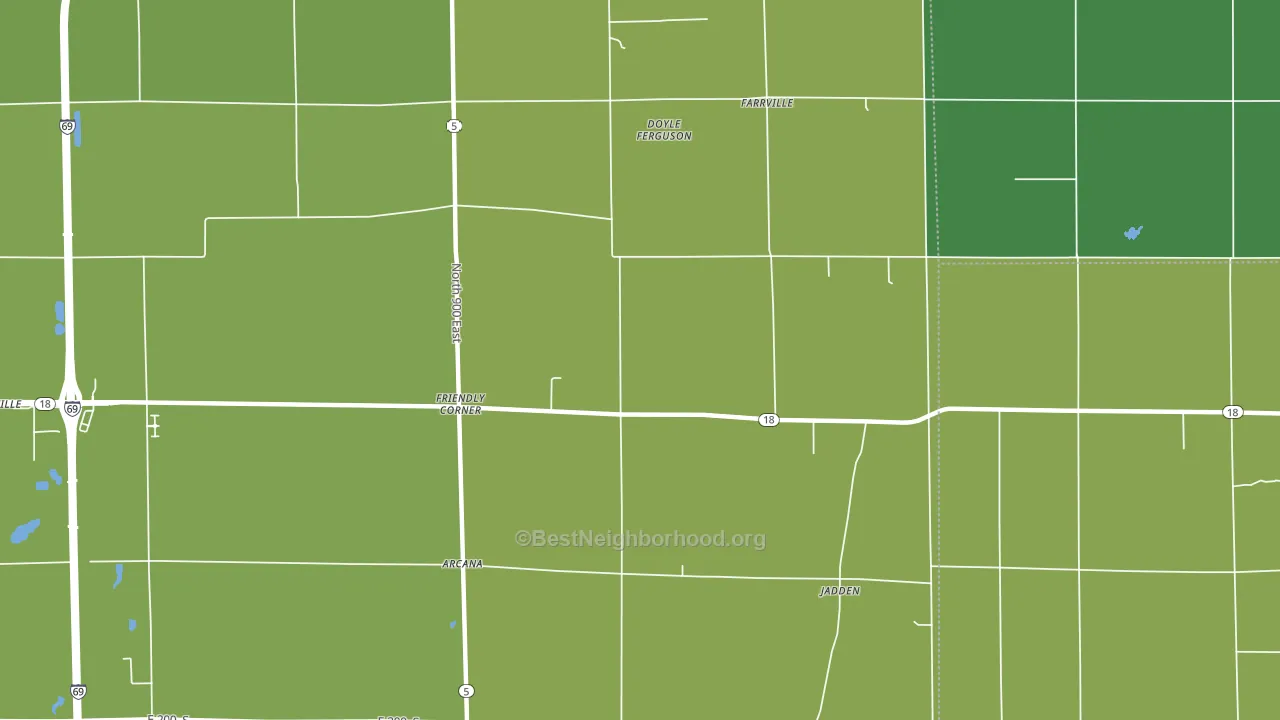 Farrville, IN block-group voter-turnout map