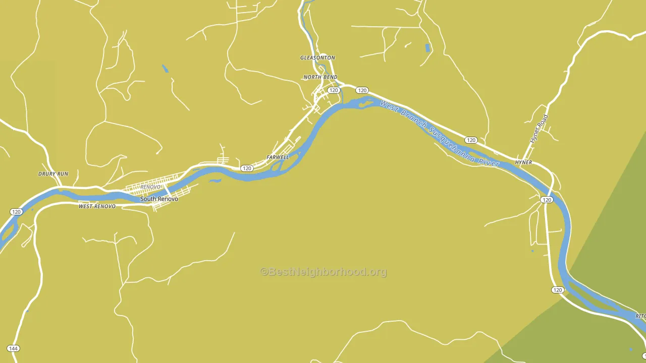 Farwell, PA block-group voter-turnout map