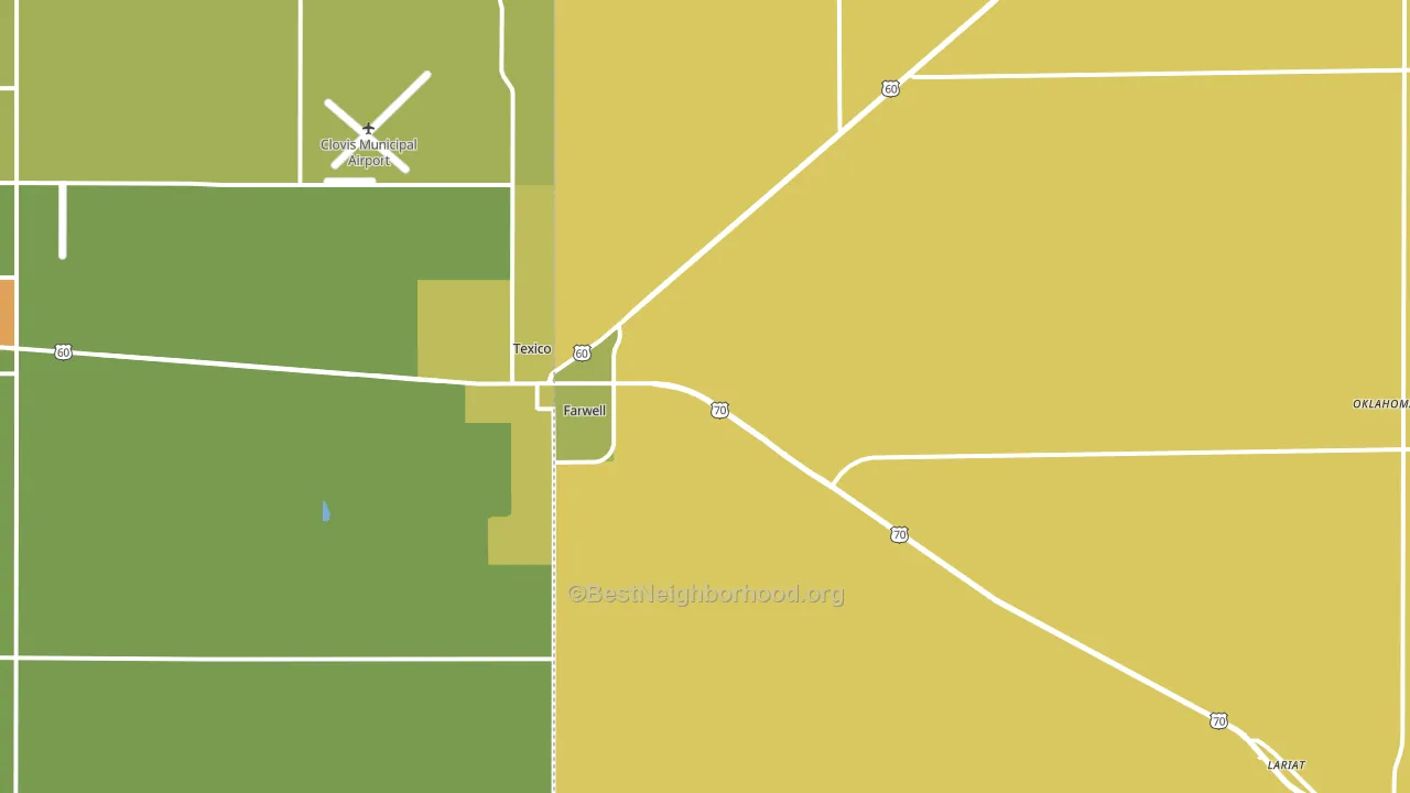 Farwell, TX block-group voter-turnout map
