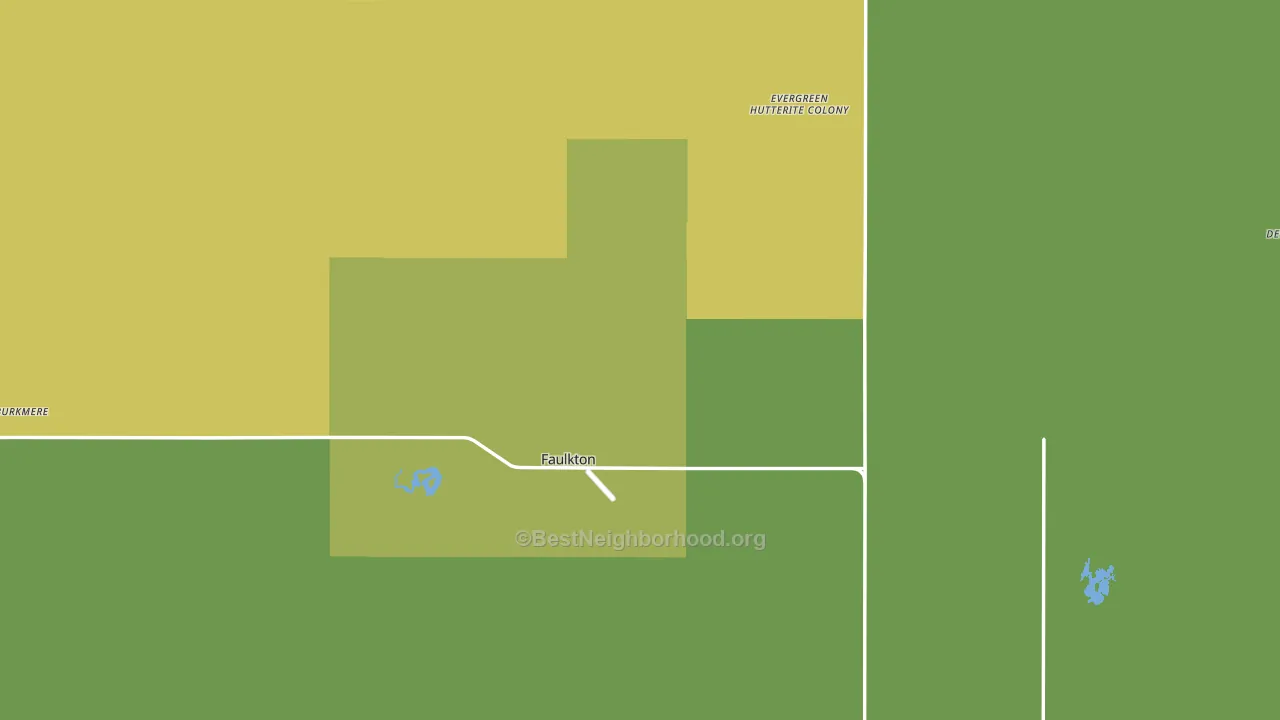 Faulk County, SD block-group voter-turnout map