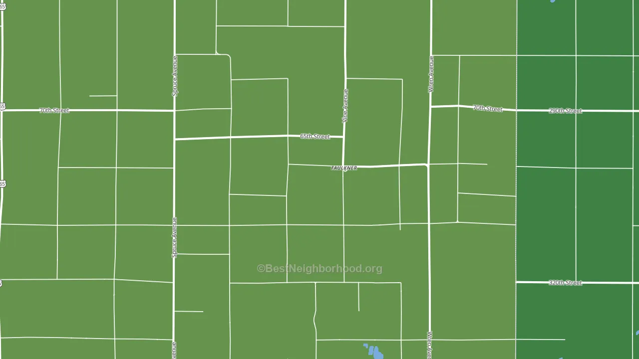Faulkner, IA block-group voter-turnout map