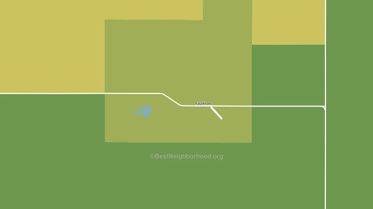Faulkton, SD block-group voter-turnout map