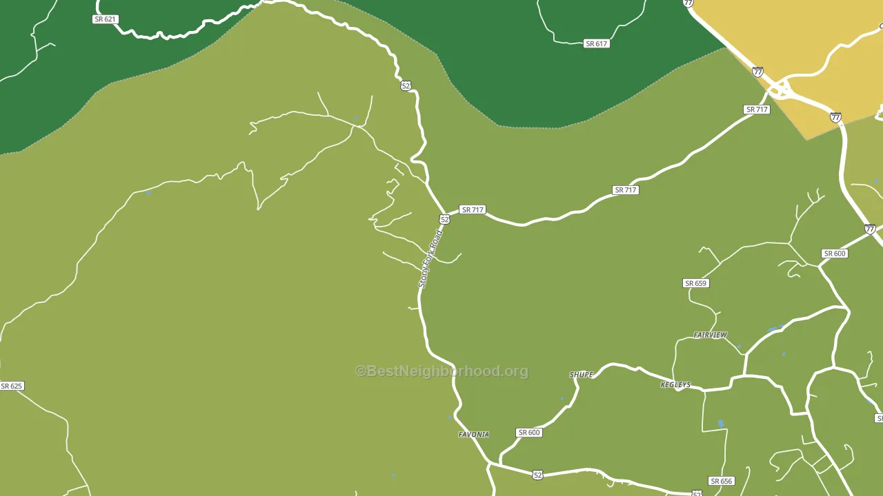 Favonia, VA block-group voter-turnout map