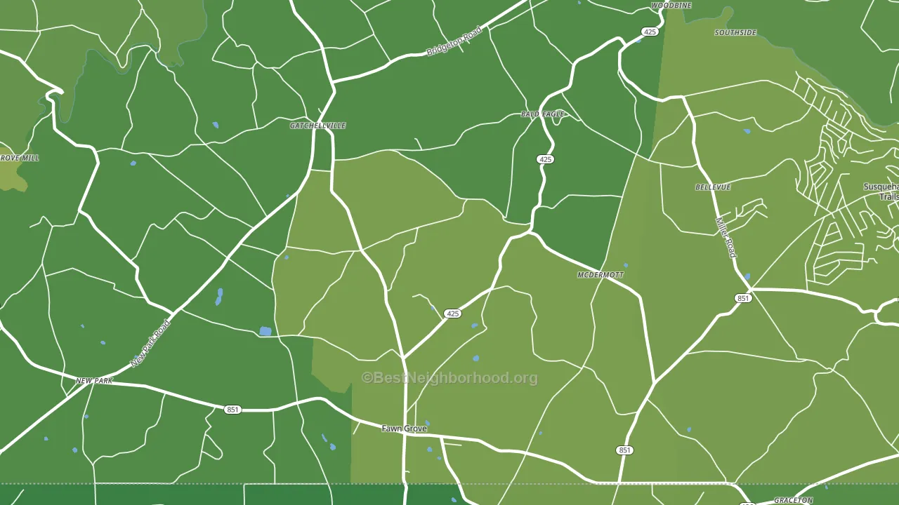 Fawn Grove, PA block-group voter-turnout map