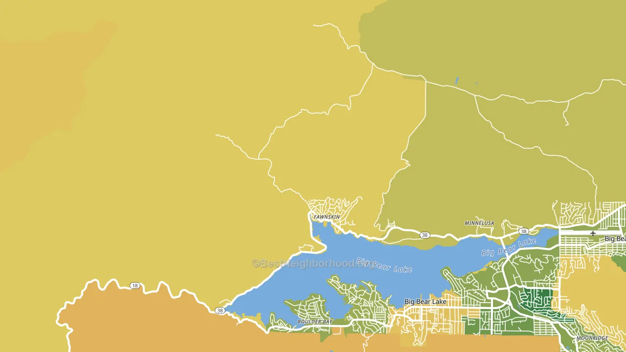 Fawnskin, CA block-group voter-turnout map