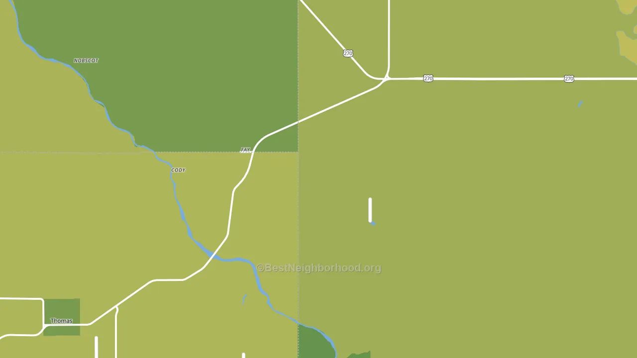Fay, OK block-group voter-turnout map