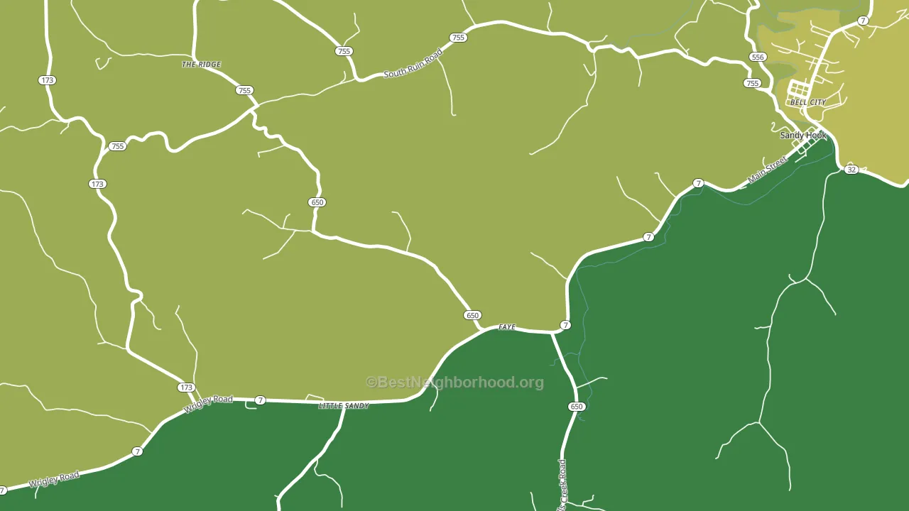Faye, KY block-group voter-turnout map