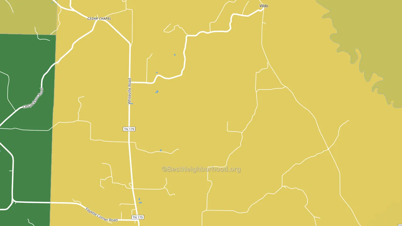 Fayette Corners, TN block-group voter-turnout map