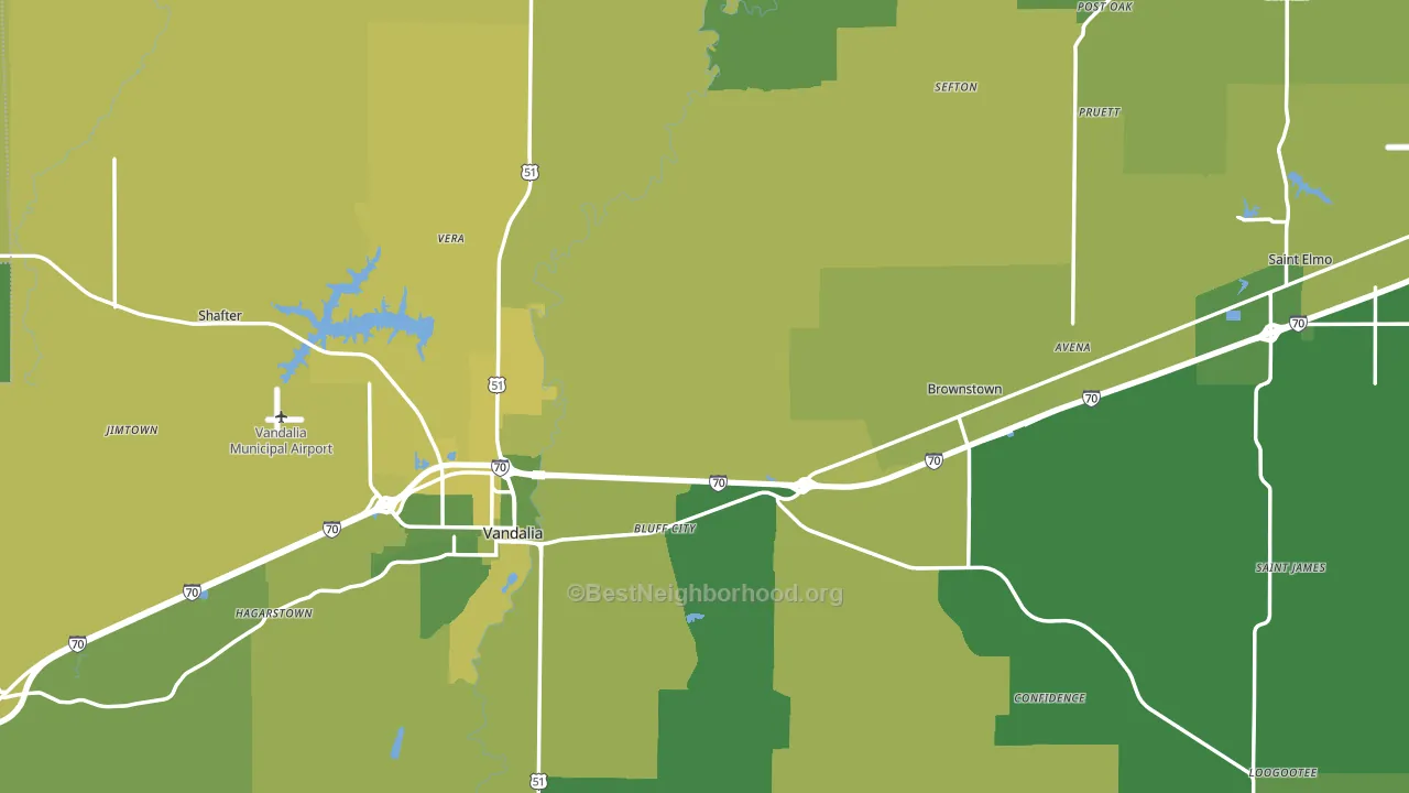 Fayette County, IL block-group voter-turnout map