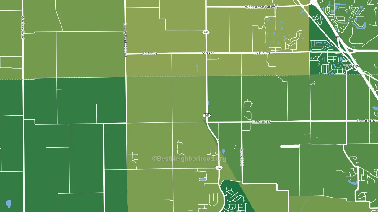 Fayette, IN block-group voter-turnout map