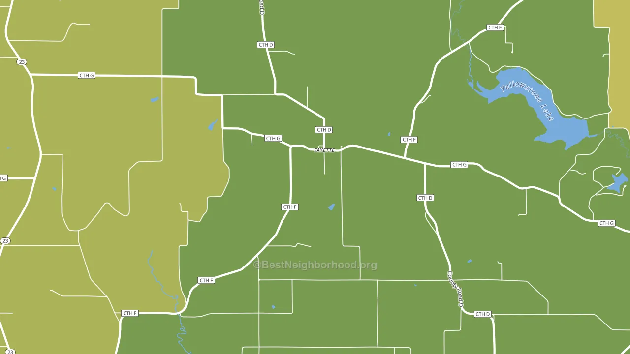 Fayette, WI block-group voter-turnout map