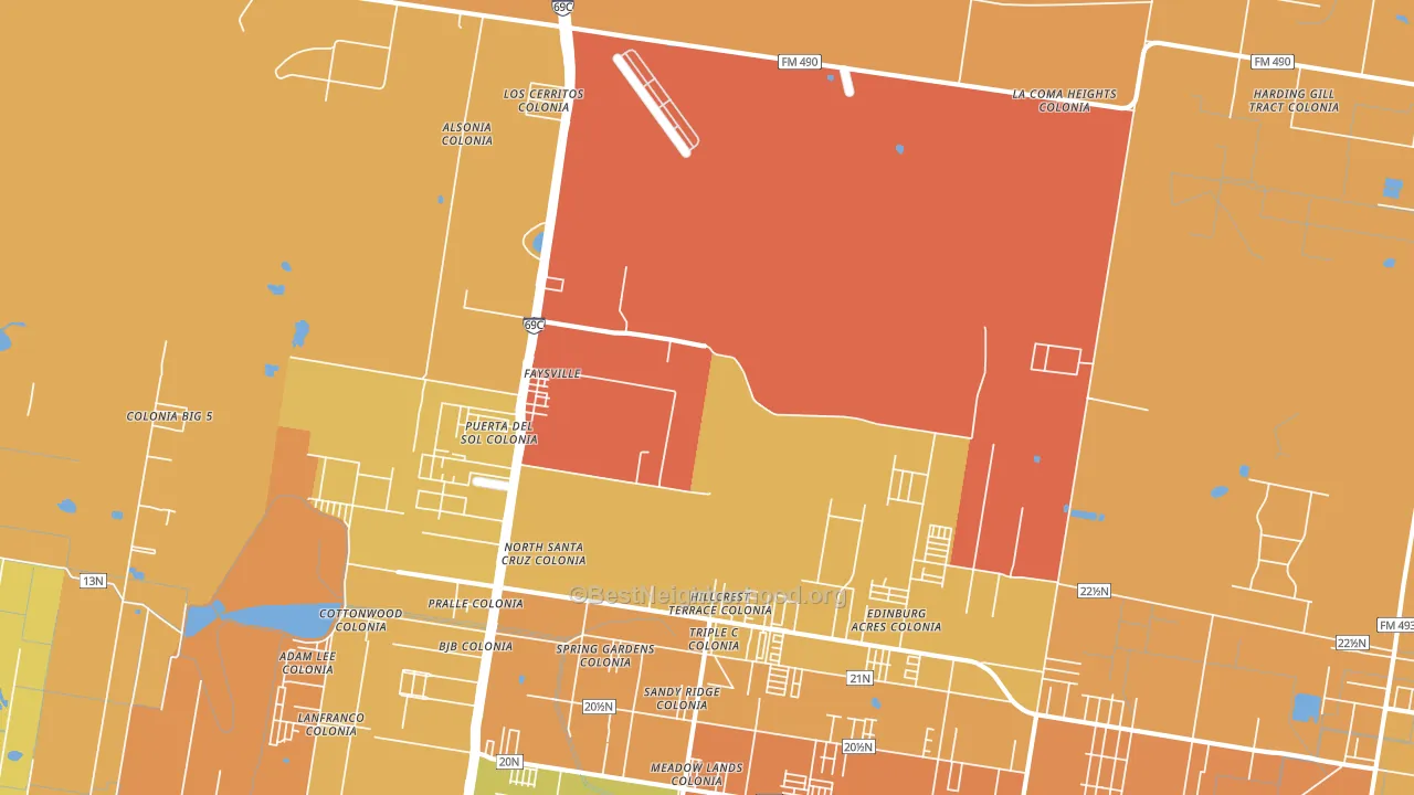 Faysville, TX block-group voter-turnout map