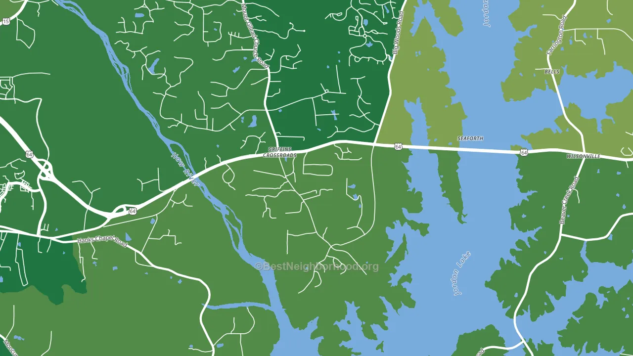 Fearrington, NC block-group voter-turnout map