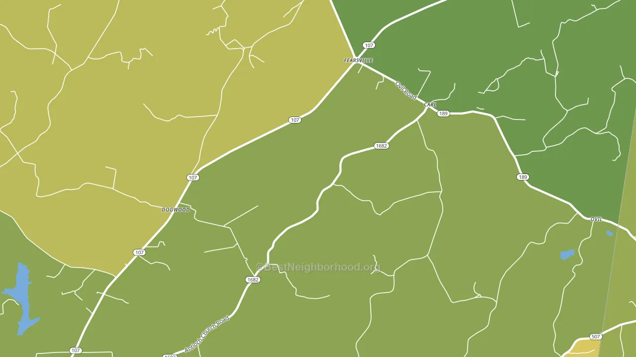 Fearsville, KY block-group voter-turnout map