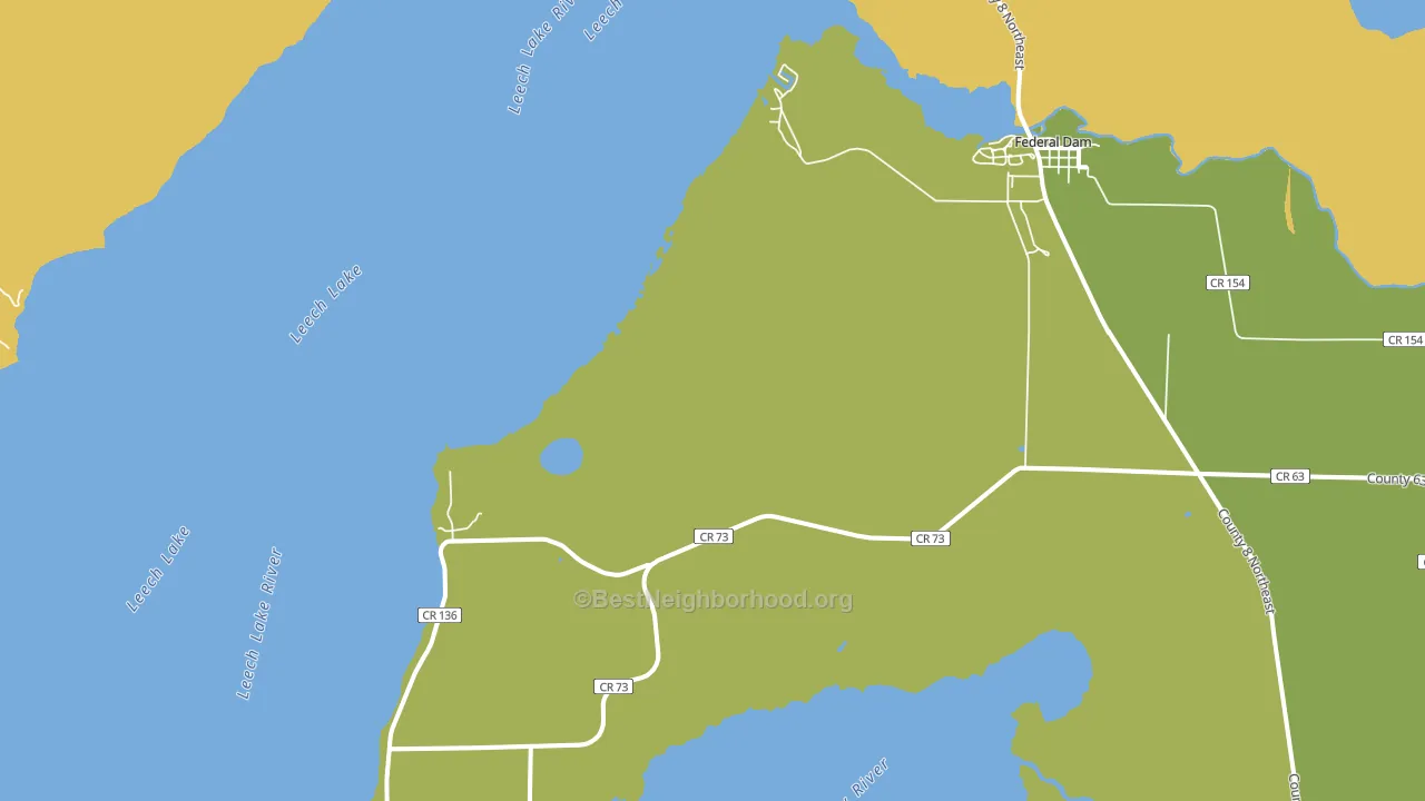 Federal Dam, MN block-group voter-turnout map