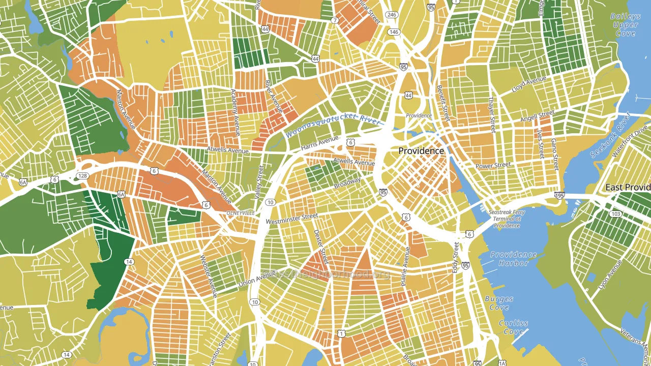 Federal Hill, Providence, RI block-group voter-turnout map