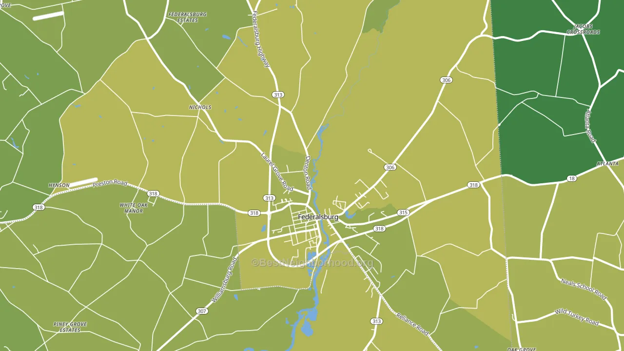 Federalsburg, MD block-group voter-turnout map