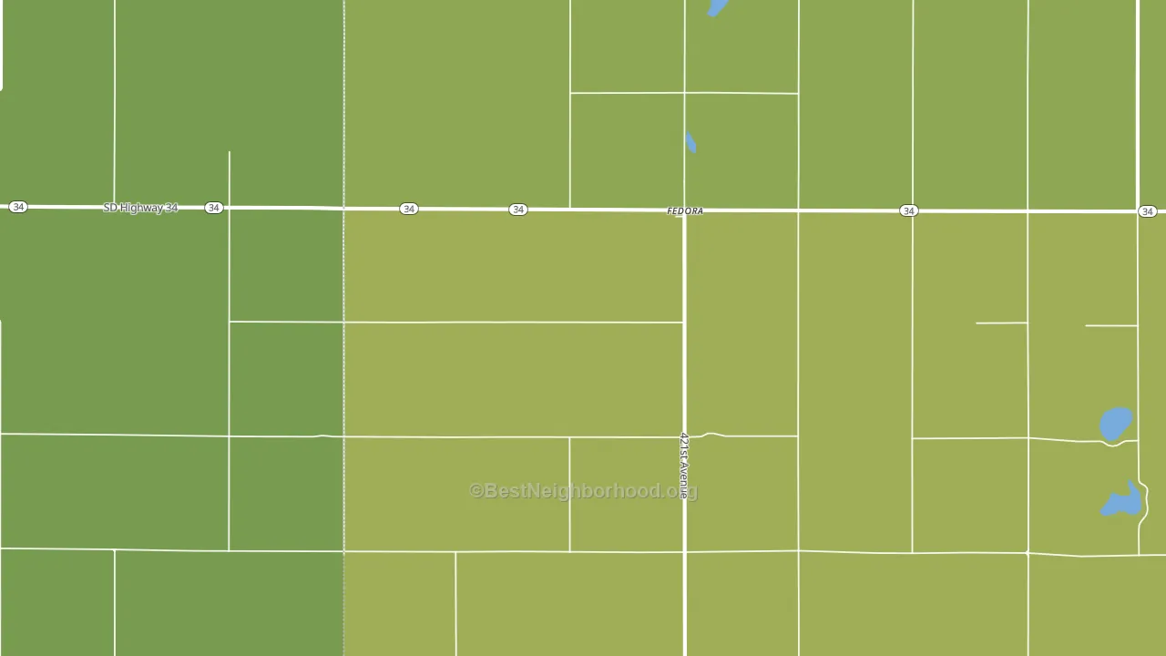 Fedora, SD block-group voter-turnout map