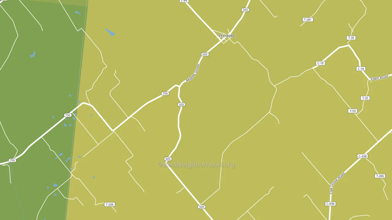 Feesburg, OH block-group voter-turnout map