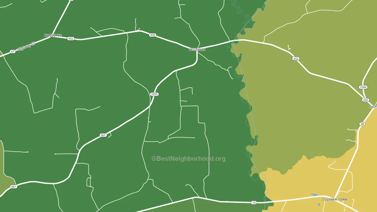 Felixville, LA block-group voter-turnout map