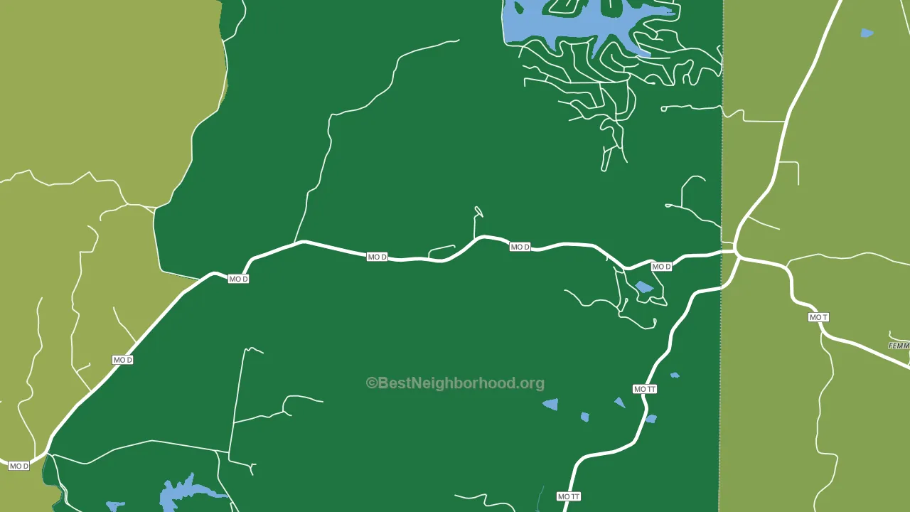 Femme Osage, MO block-group voter-turnout map