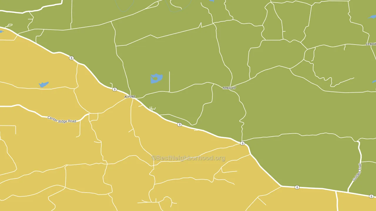 Fendley, AR block-group voter-turnout map