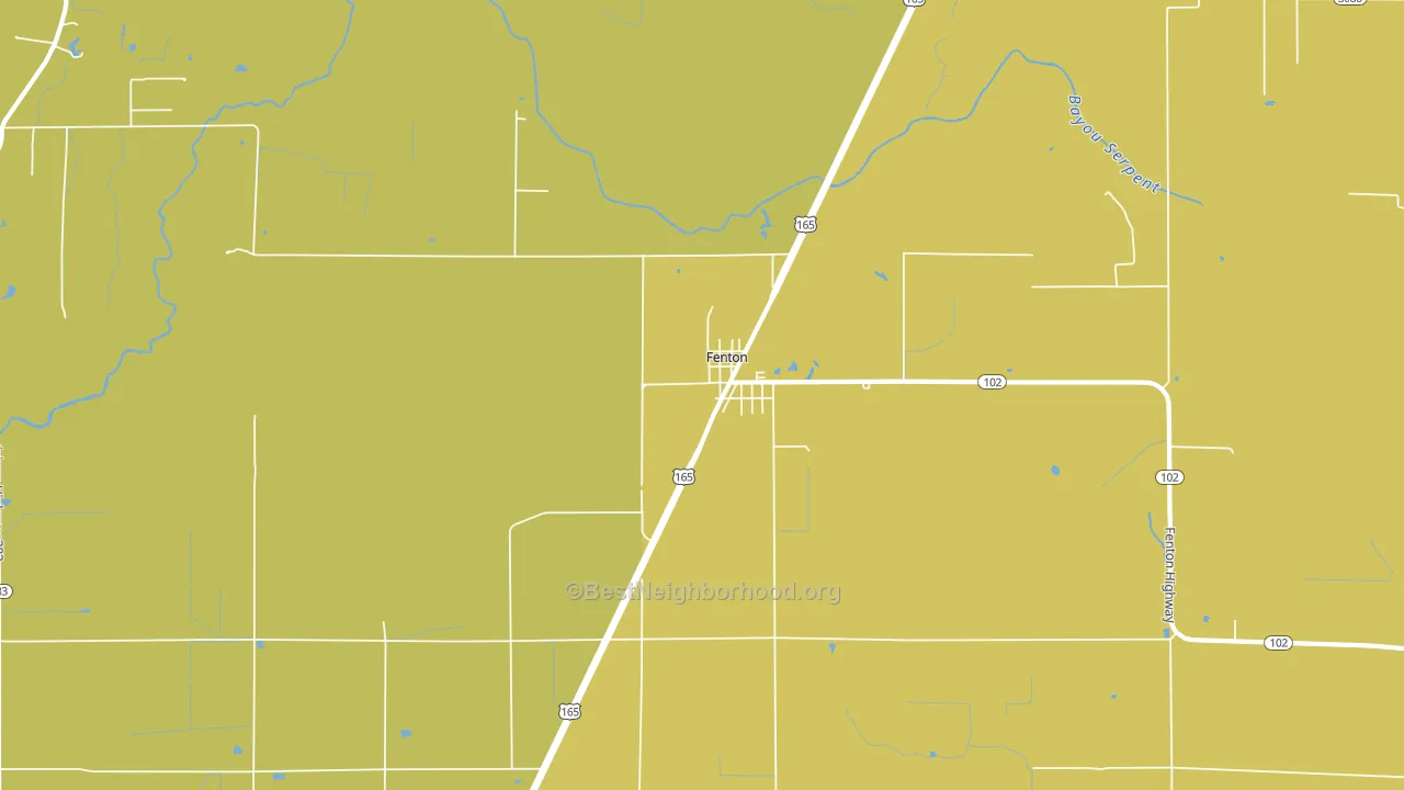 Fenton, LA block-group voter-turnout map