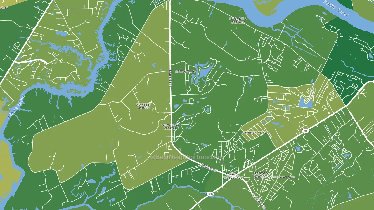 Fenwick Hills, SC block-group voter-turnout map