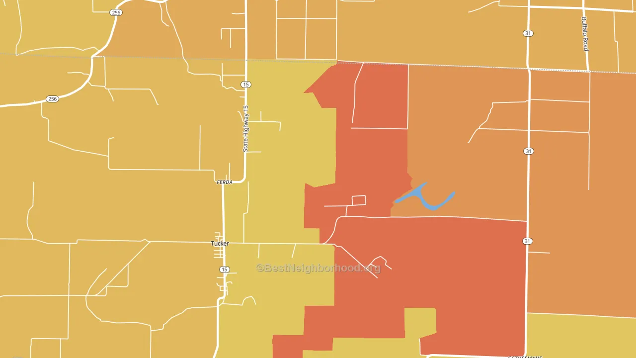Ferda, AR block-group voter-turnout map