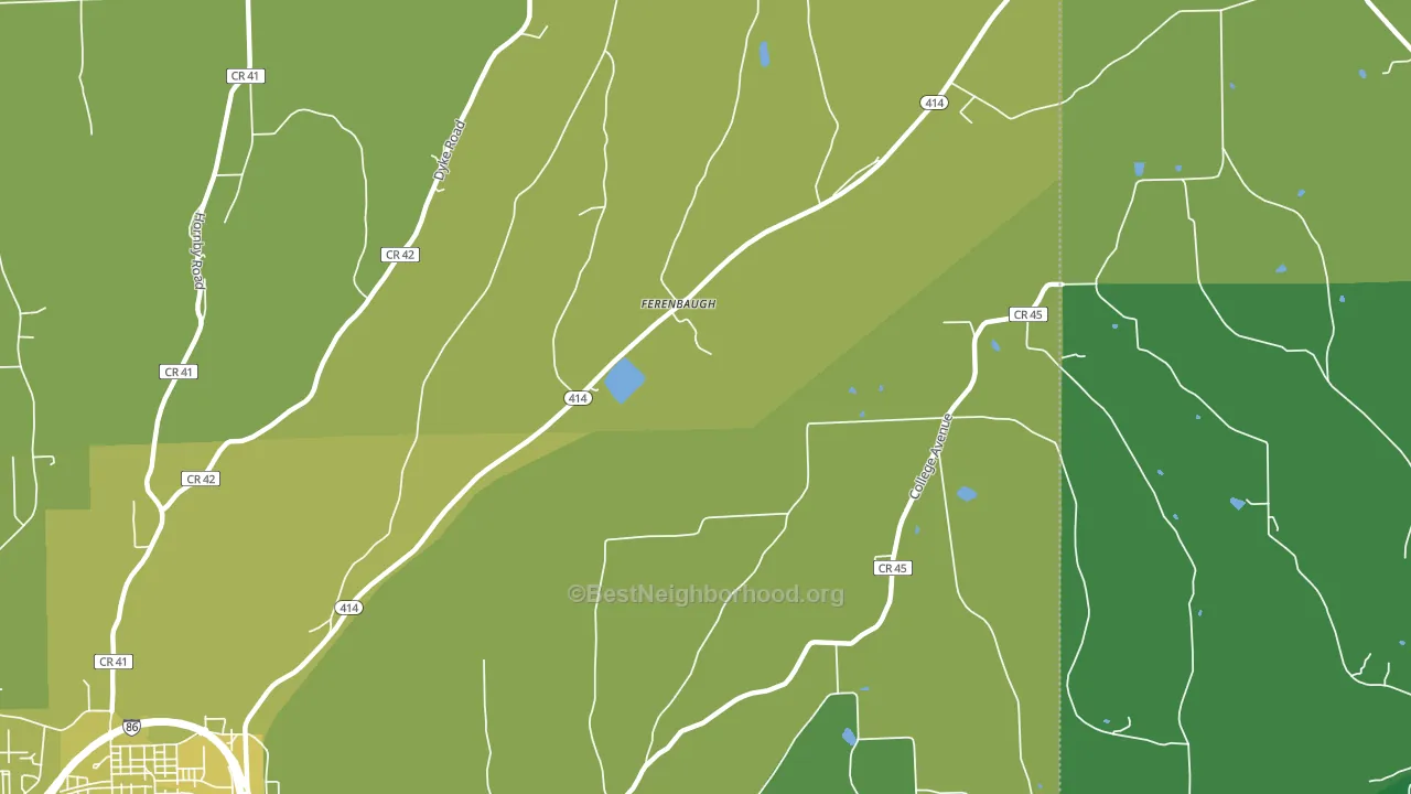 Ferenbaugh, NY block-group voter-turnout map