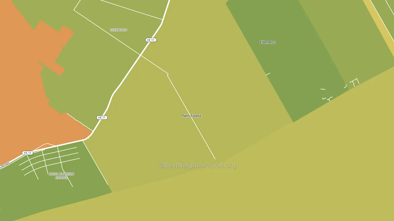 Fern Forest, HI block-group voter-turnout map