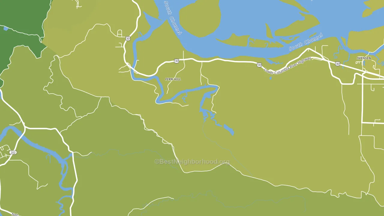 Fern Hill, OR block-group voter-turnout map