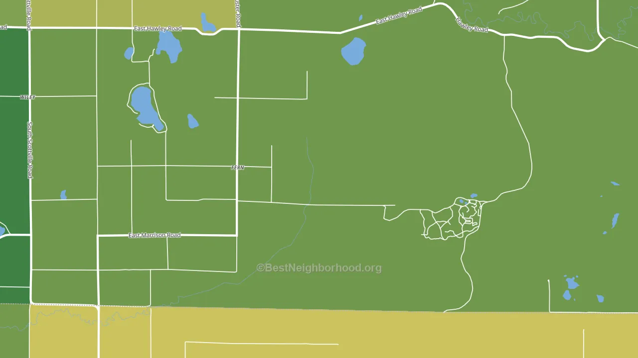 Fern, MI block-group voter-turnout map