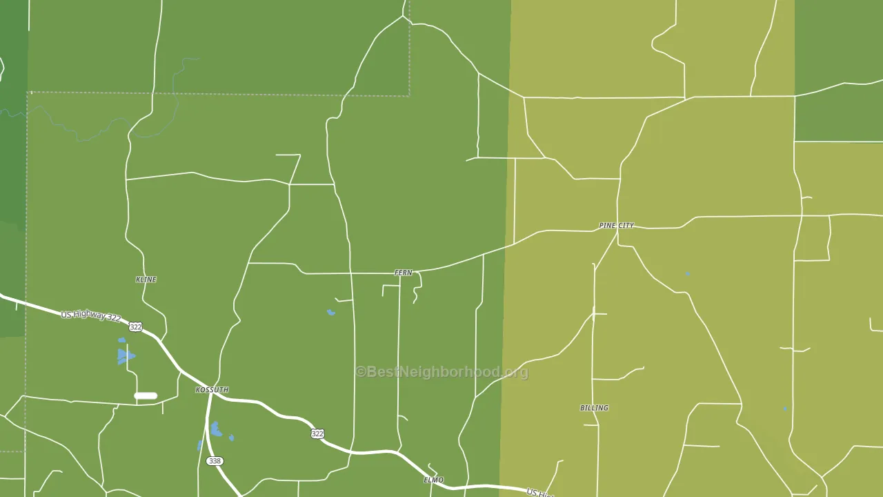 Fern, PA block-group voter-turnout map