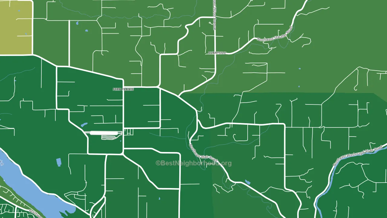 Fern Prairie, WA block-group voter-turnout map