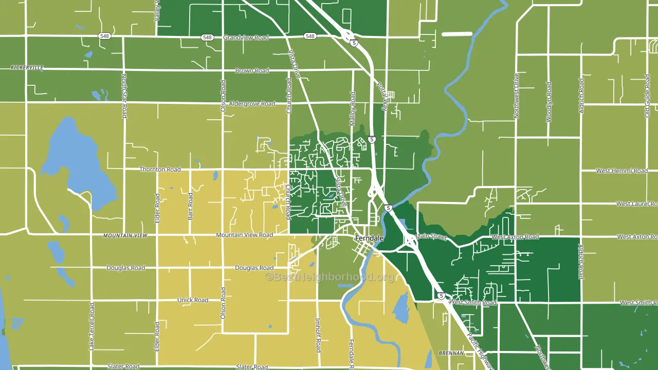 Ferndale, WA block-group voter-turnout map