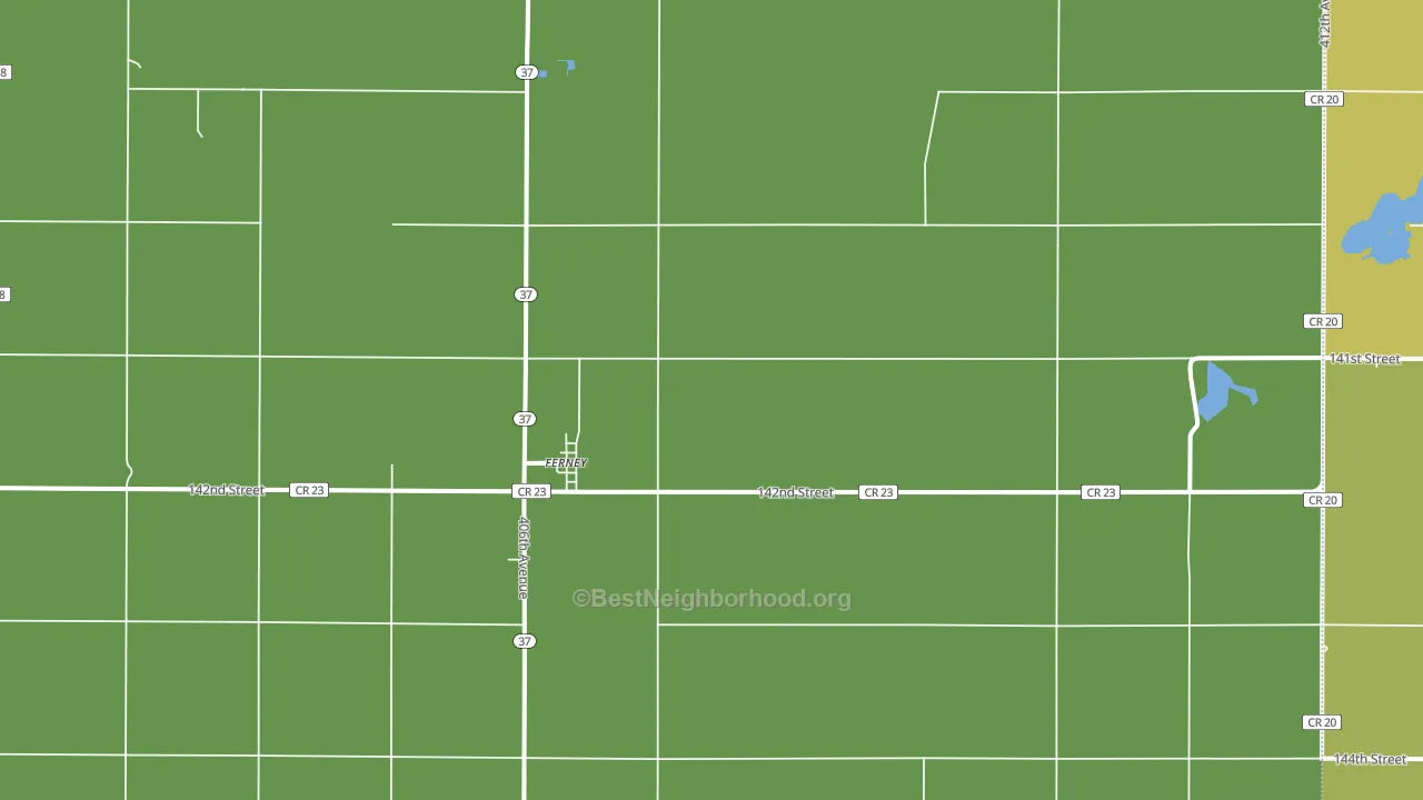 Ferney, SD block-group voter-turnout map
