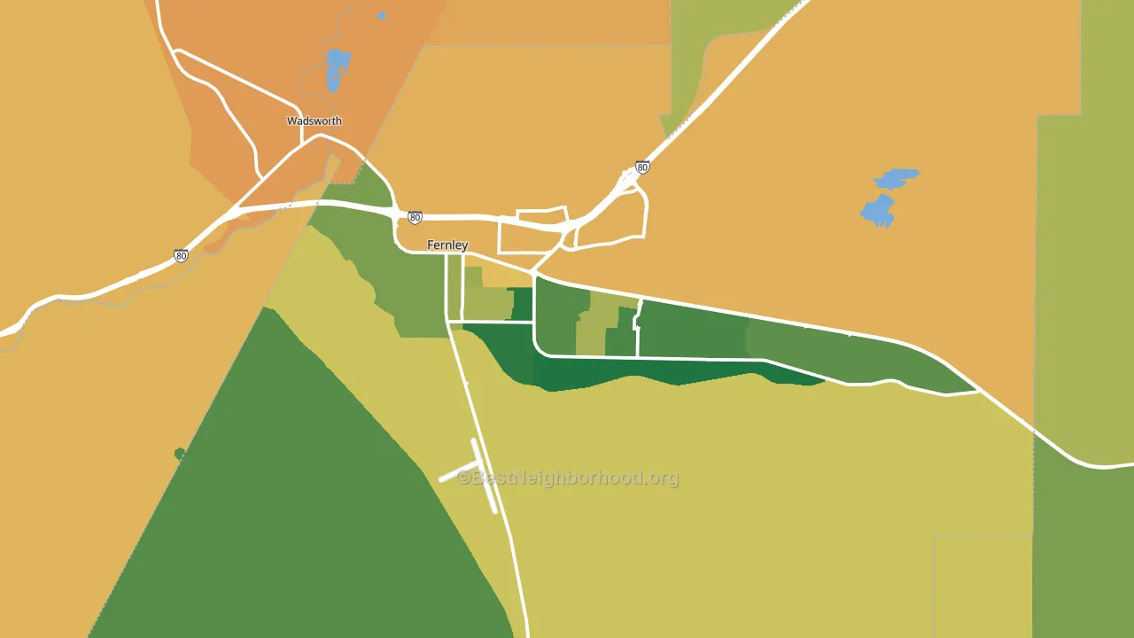 Fernley, NV block-group voter-turnout map