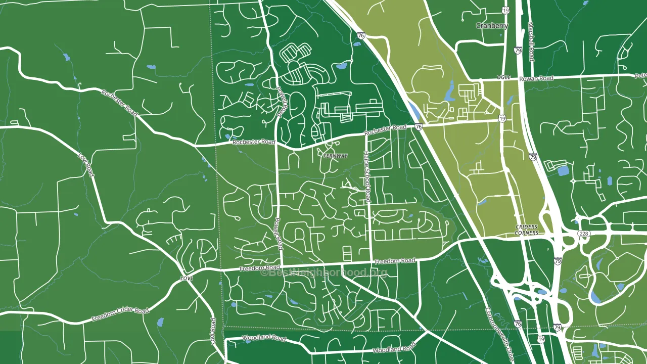 Fernway, PA block-group voter-turnout map