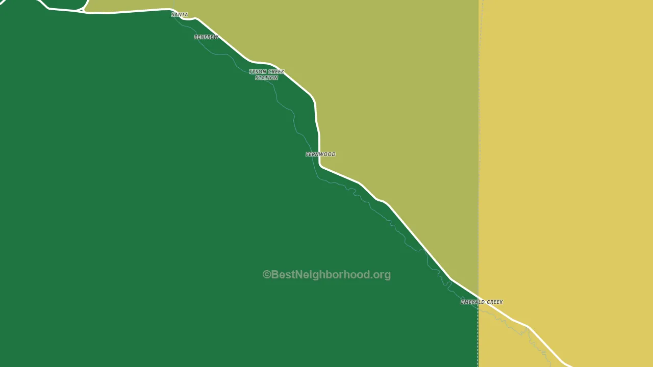 Fernwood, ID block-group voter-turnout map
