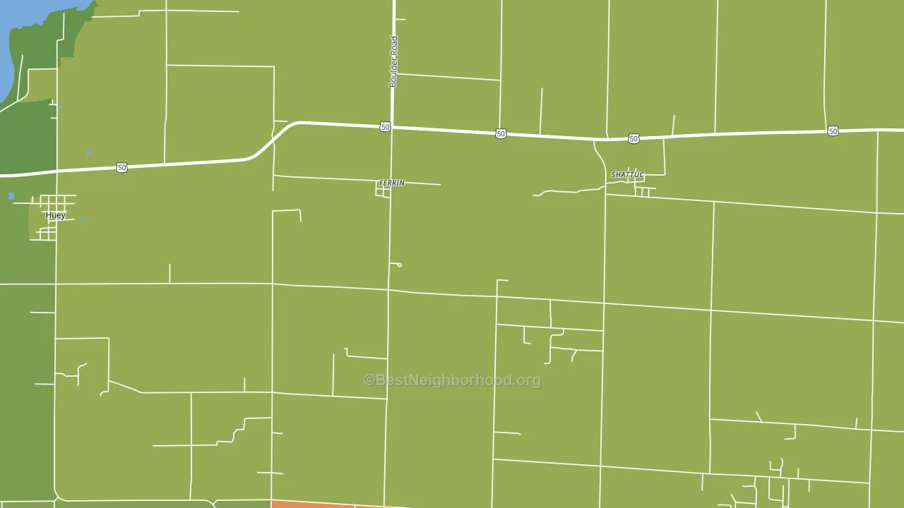 Ferrin, IL block-group voter-turnout map