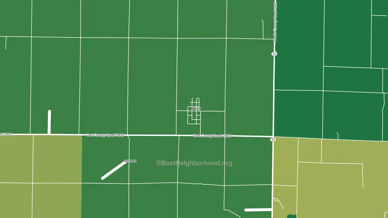 Ferris, IL block-group voter-turnout map