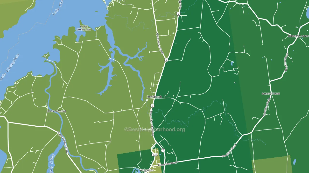 Ferrisburg, VT block-group voter-turnout map