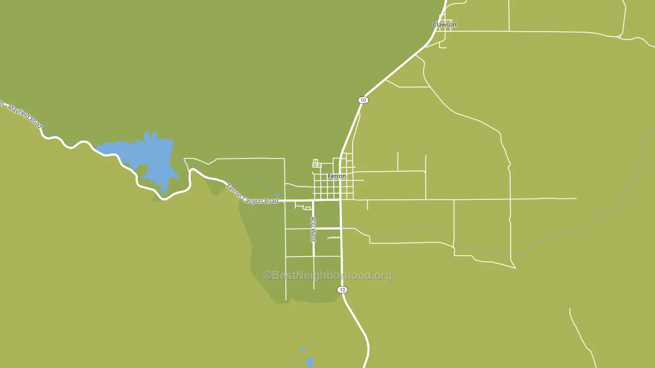 Ferron, UT block-group voter-turnout map