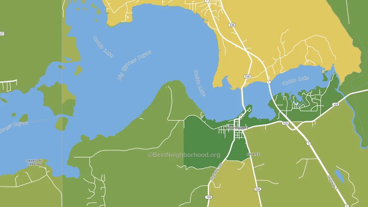 Ferry Lake, LA block-group voter-turnout map